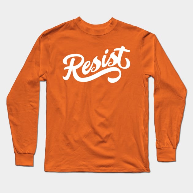 Resist Script Long Sleeve T-Shirt by Pufahl